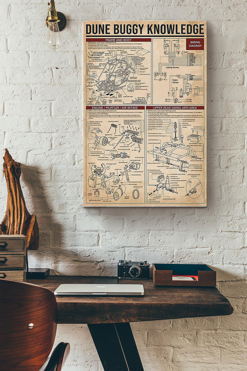 Dune Buggy Knowledge Things You Need To Know About Dune Buggy Poster Canvas Gallery Wrapped Canvas Framed Gift Idea