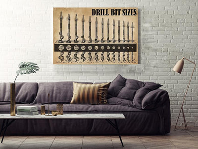 Drill Bit Sizes Mechanical Knowledge For Car Repair Shop Decor