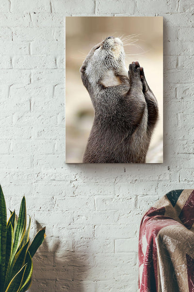 Cute Otter Begging Gift For Otter Lover Wild Animal Lover Canvas