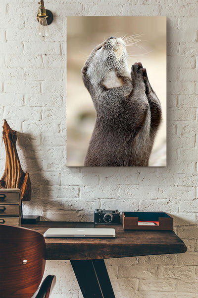 Cute Otter Begging Gift For Otter Lover Wild Animal Lover Canvas