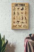 Cat Yoga Poster Artwork Wall Art Poster Canvas Prints For Home Office Living Room Decorations Canvas Gallery Wrapped Canvas Framed Gift Idea Framed Prints, Canvas