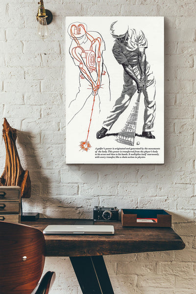 Golf Definition Poster Canvas Gallery Wrapped Canvas Framed Gift Idea