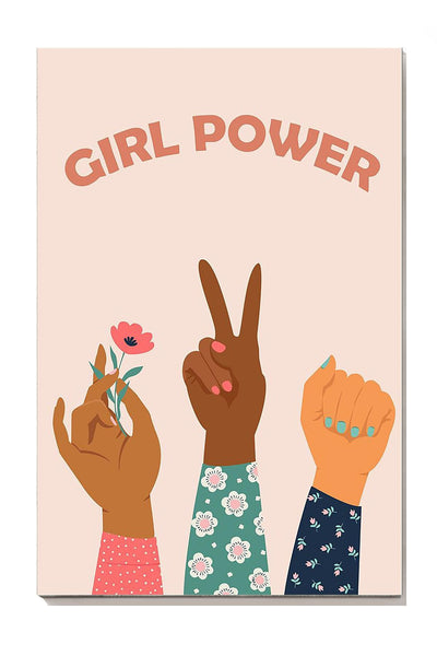 Girl Power Equality Wall Art For Classroom Kids Room Decor Canvas Gallery Wrapped Canvas Framed Gift Idea Framed Prints, Canvas
