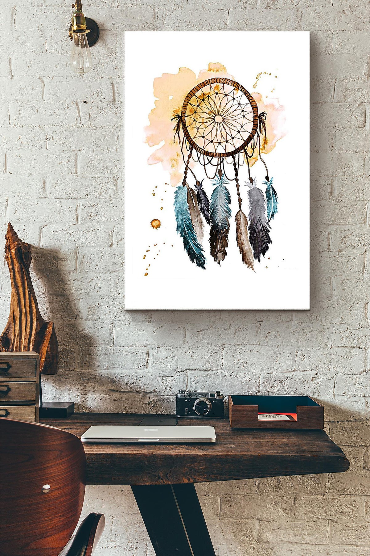 Native American Dreamcatcher Colorful Poster Canvas Gallery Wrapped Canvas Framed Gift Idea