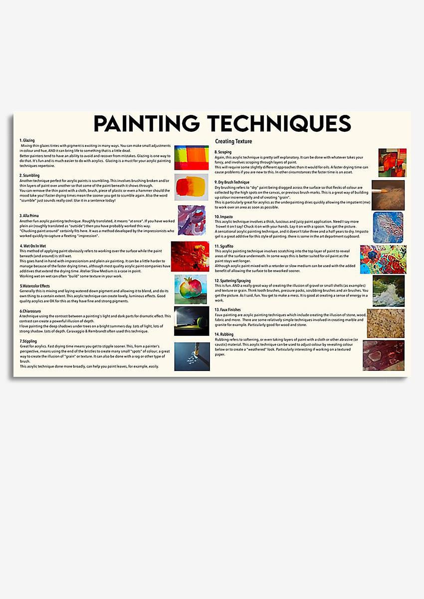 Techiques Knowledge Wall Art Gift For Painter Artist Digital Artist Framed Prints, Canvas