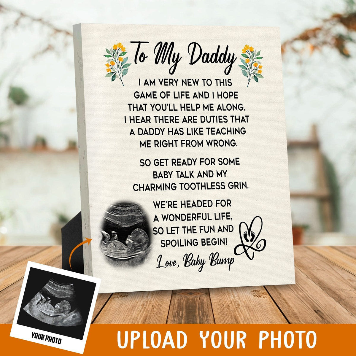 Personalized Canvas To My Daddy Custom Gift For Fathers Day