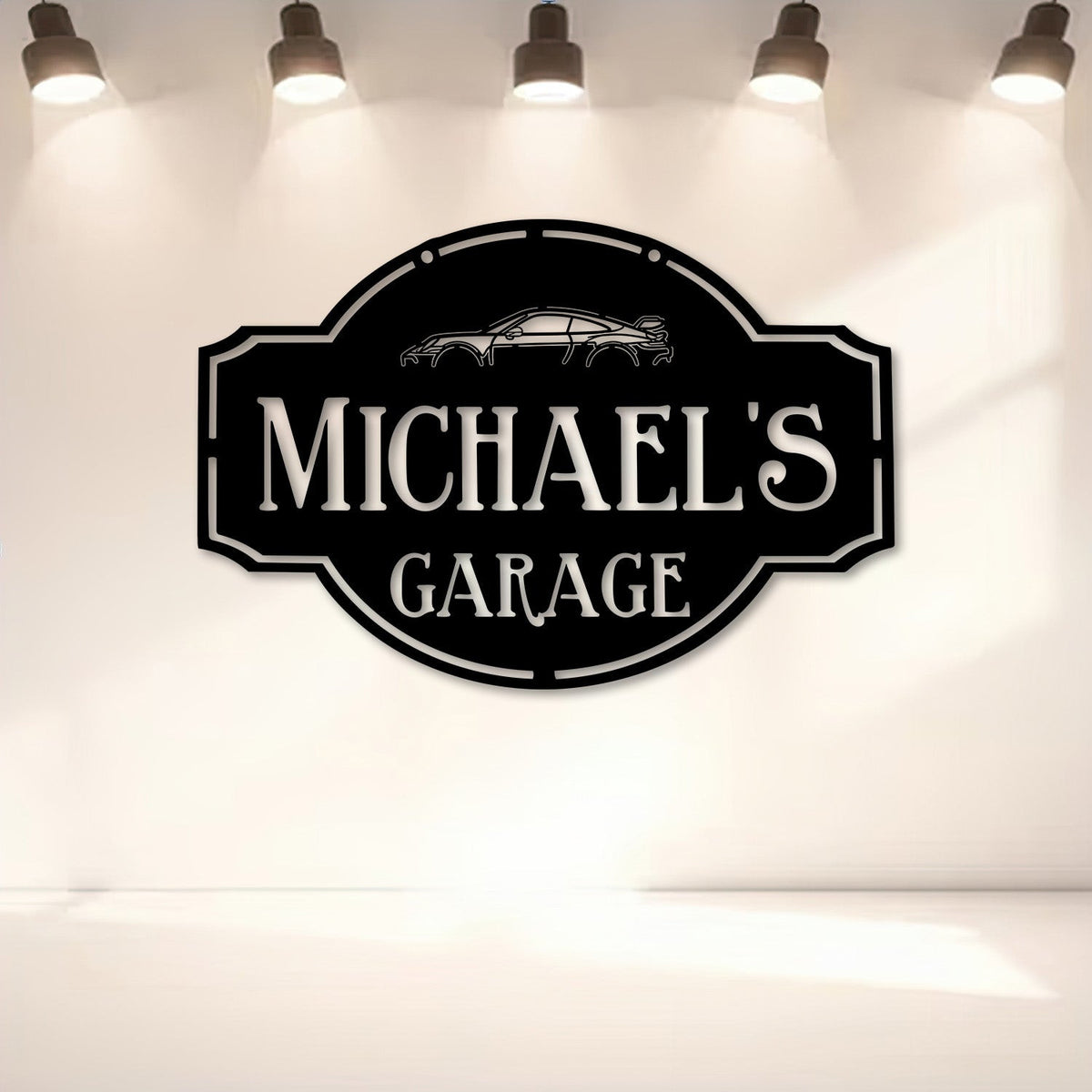 911 GT3 Model 992 Classic Metal Garage Sign, Personalized Car Name Sign, Custom Garage Wall Art, Gift for Men Husband