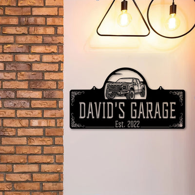 2024 Raptor R Perspective Metal Car Silhouette Sign, Custom Truck Wall Art, Personalized Garage Decor, Gift for Dad Husband