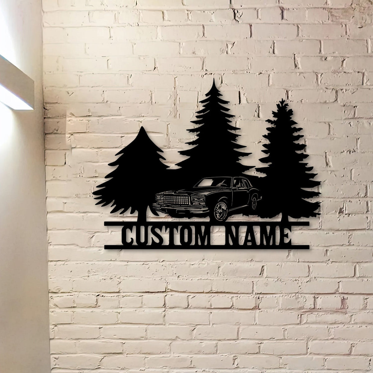 1979 Monte Carlo Metal Sign, Classic Car Forest Garage Decor, Personalized Custom Car Wall Art, Gift for Dad