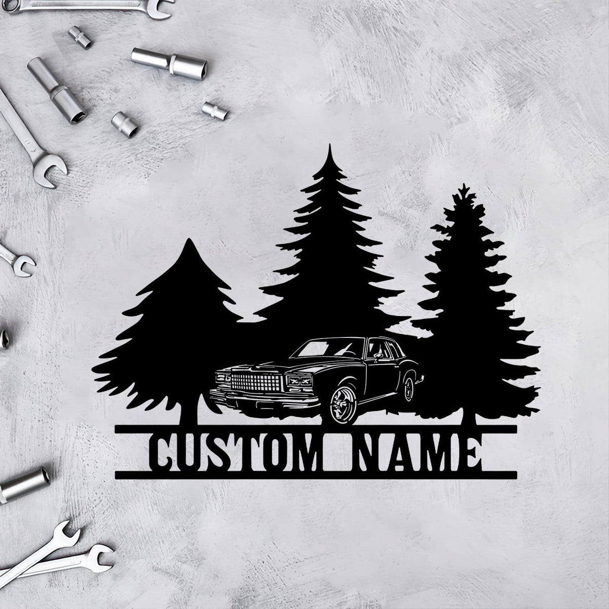 1979 Monte Carlo Metal Sign, Classic Car Forest Garage Decor, Personalized Custom Car Wall Art, Gift for Dad