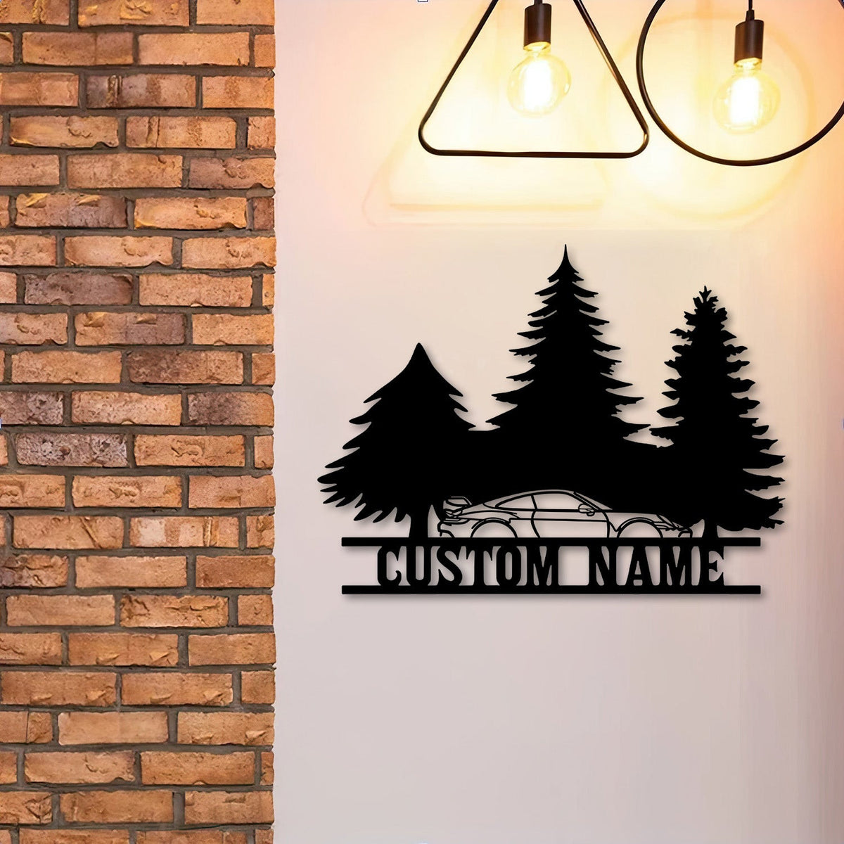 911 GT3 Model 992 Classic Metal Silhouette Wall Art, Custom Porsche Nature Garage Decor, Personalized Car Gift for Husband