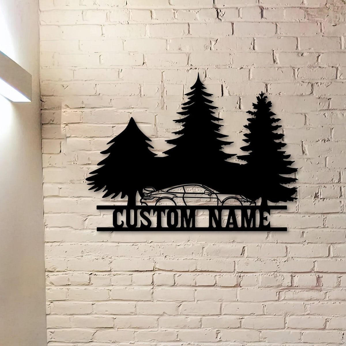 911 GT3 Model 992 Classic Metal Silhouette Wall Art, Custom Porsche Nature Garage Decor, Personalized Car Gift for Husband