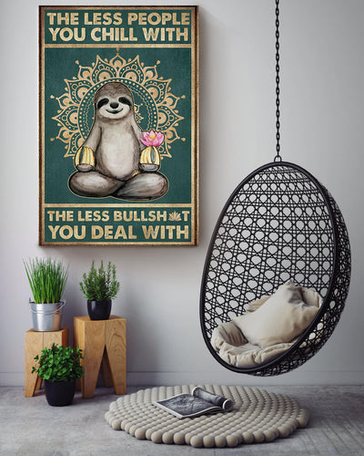 Namaste Sloth Life Quotes For Yoga Studio Decor Canvas