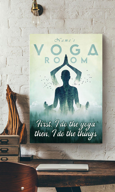 Personalised Yoga Room For Yoga Studio Sign Canvas