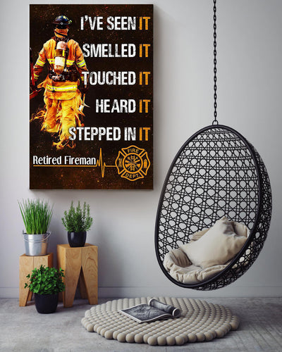 Retired Fireman Gift For Fireman Volunteer Firefighter International Firefighters Day Canvas