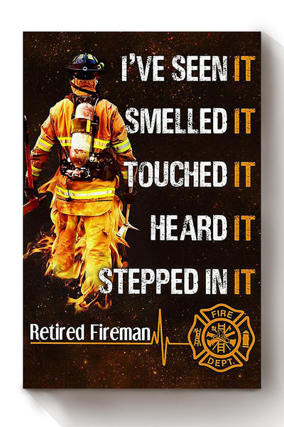 Retired Fireman Gift For Fireman Volunteer Firefighter International Firefighters Day Canvas
