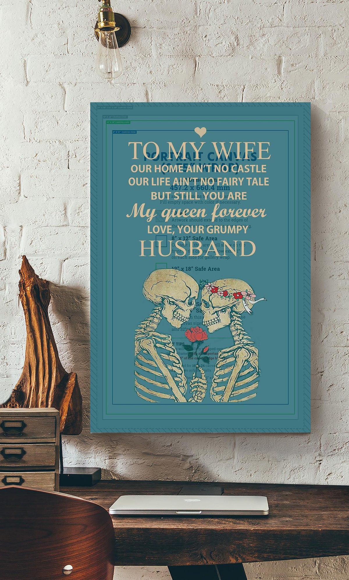 Loving Letter From Husband To Wife Gift For Valentine Wedding Anniversary Canvas