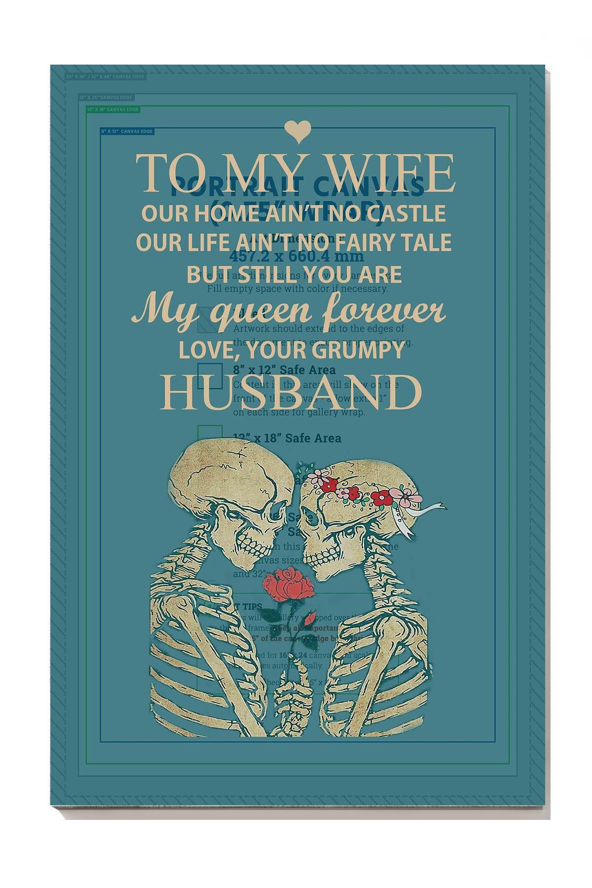 Loving Letter From Husband To Wife Gift For Valentine Wedding Anniversary Canvas