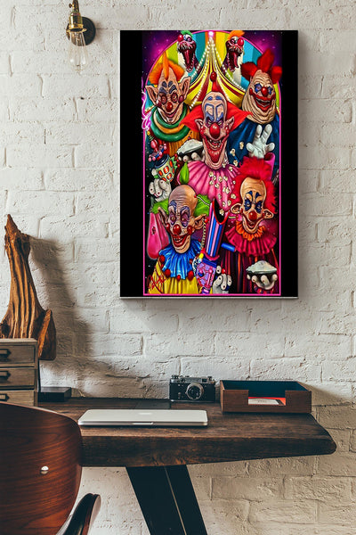 Killer Klowns From Outer Space Scarry For Fan Poster Canvas Gallery Wrapped Canvas Framed Gift Idea