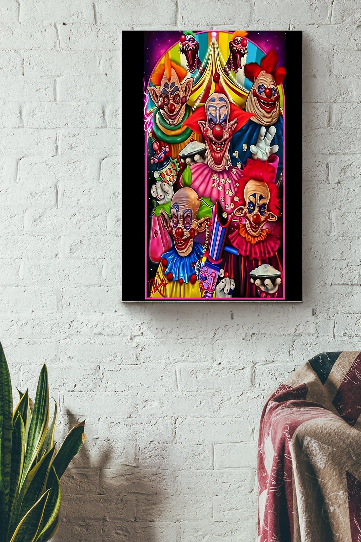 Killer Klowns From Outer Space Scarry For Fan Poster Canvas Gallery Wrapped Canvas Framed Gift Idea