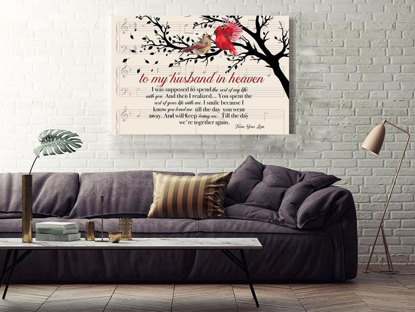 Memorial Quote Wall Art From Wife To Husband Gift For Memorial Day Framed Prints, Canvas
