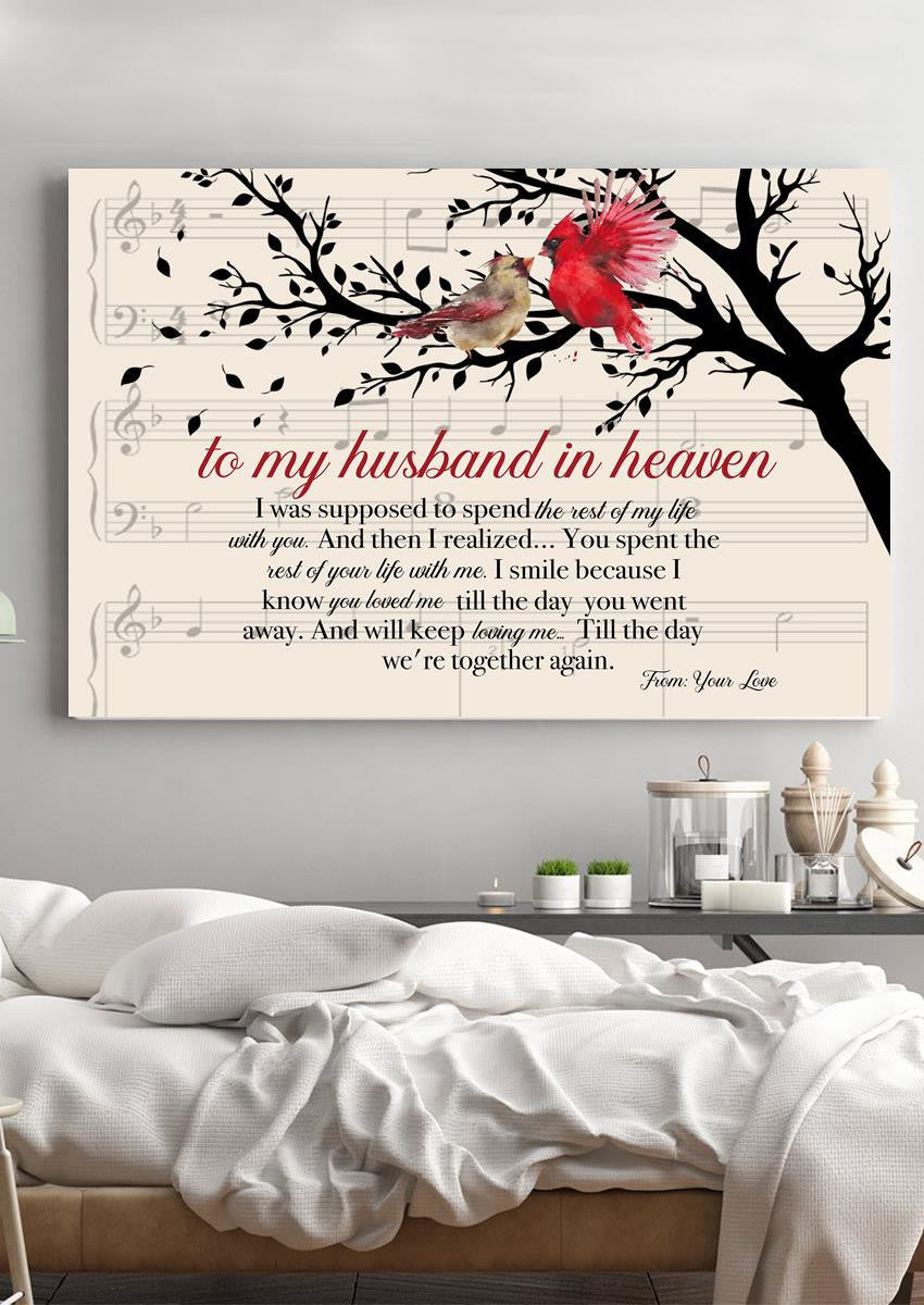 Memorial Quote Wall Art From Wife To Husband Gift For Memorial Day Framed Prints, Canvas