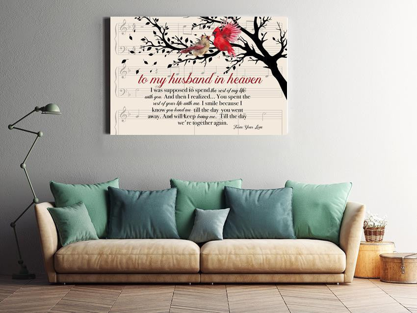 Memorial Quote Wall Art From Wife To Husband Gift For Memorial Day Framed Prints, Canvas