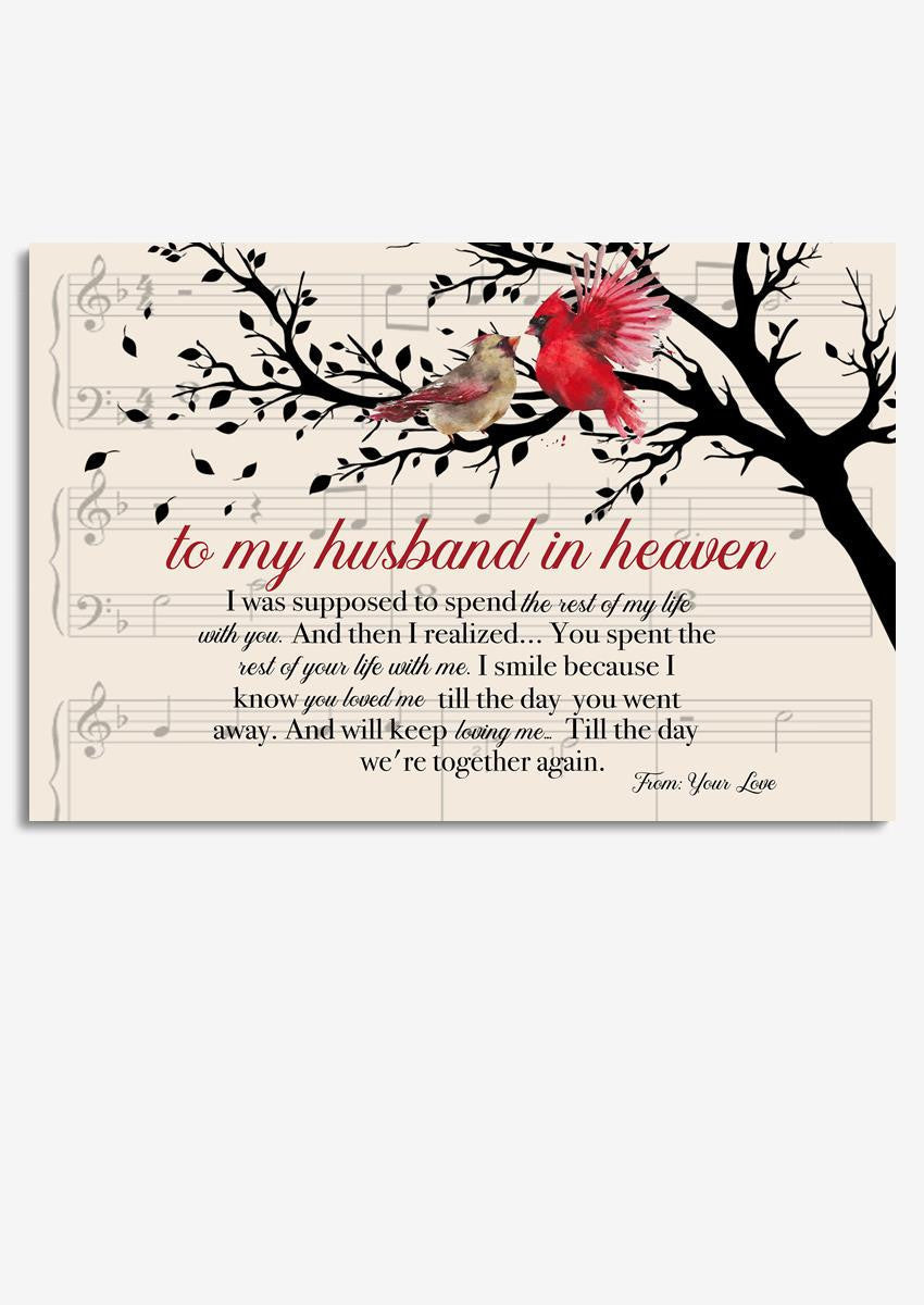 Memorial Quote Wall Art From Wife To Husband Gift For Memorial Day Framed Prints, Canvas