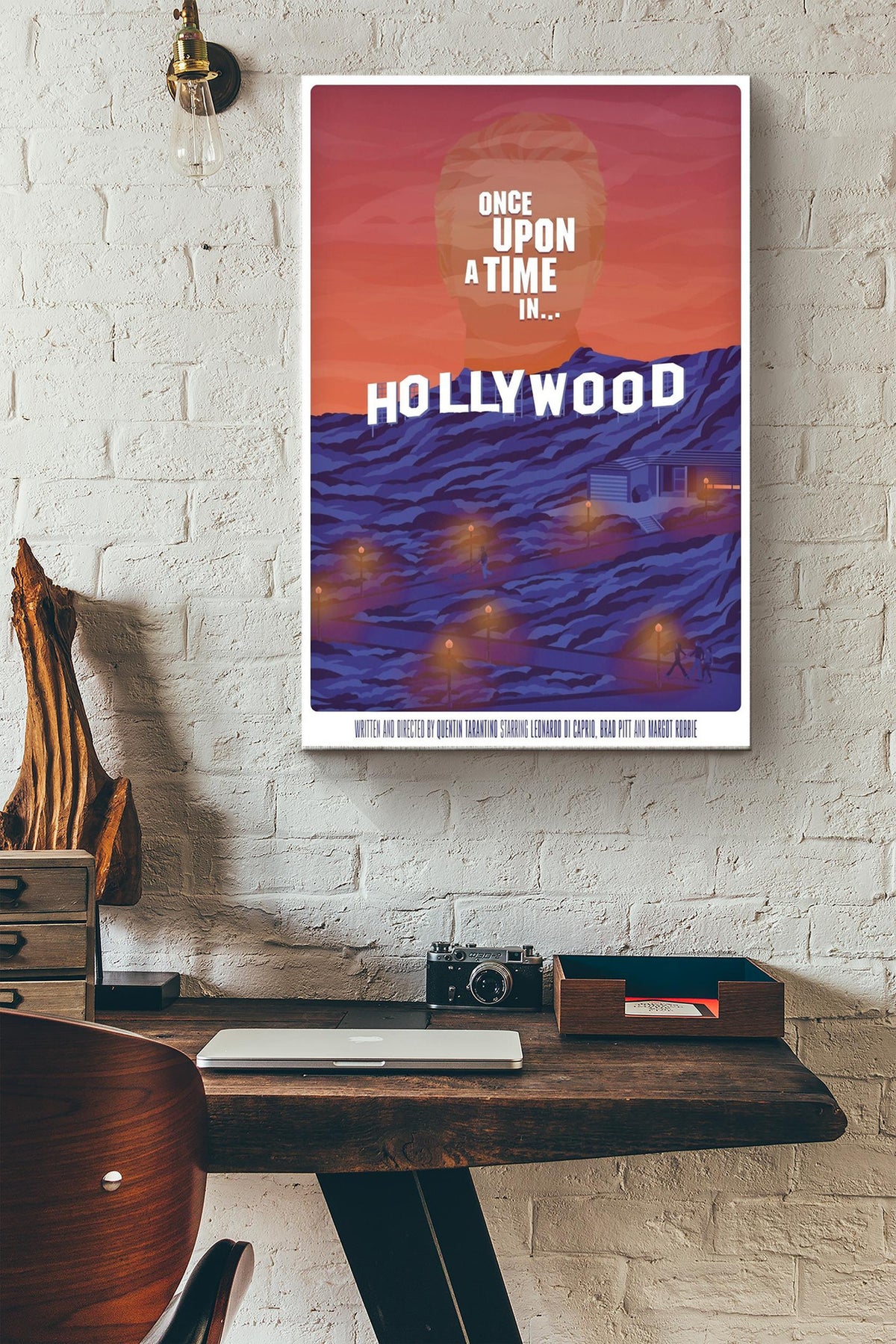 Once Upon A Time In... Hollywood Poster Canvas Gallery Wrapped Canvas Framed Gift Idea