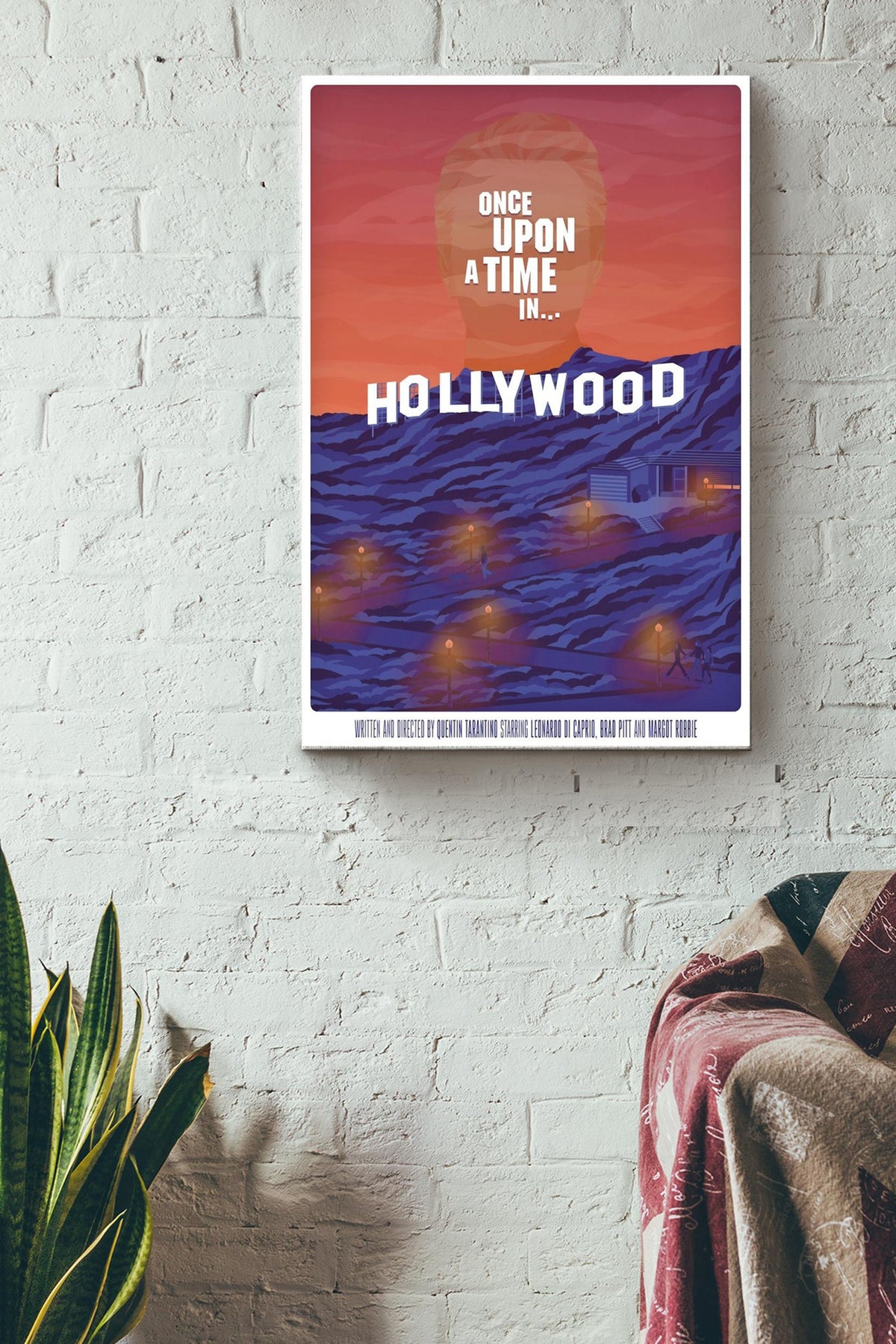Once Upon A Time In... Hollywood Poster Canvas Gallery Wrapped Canvas Framed Gift Idea