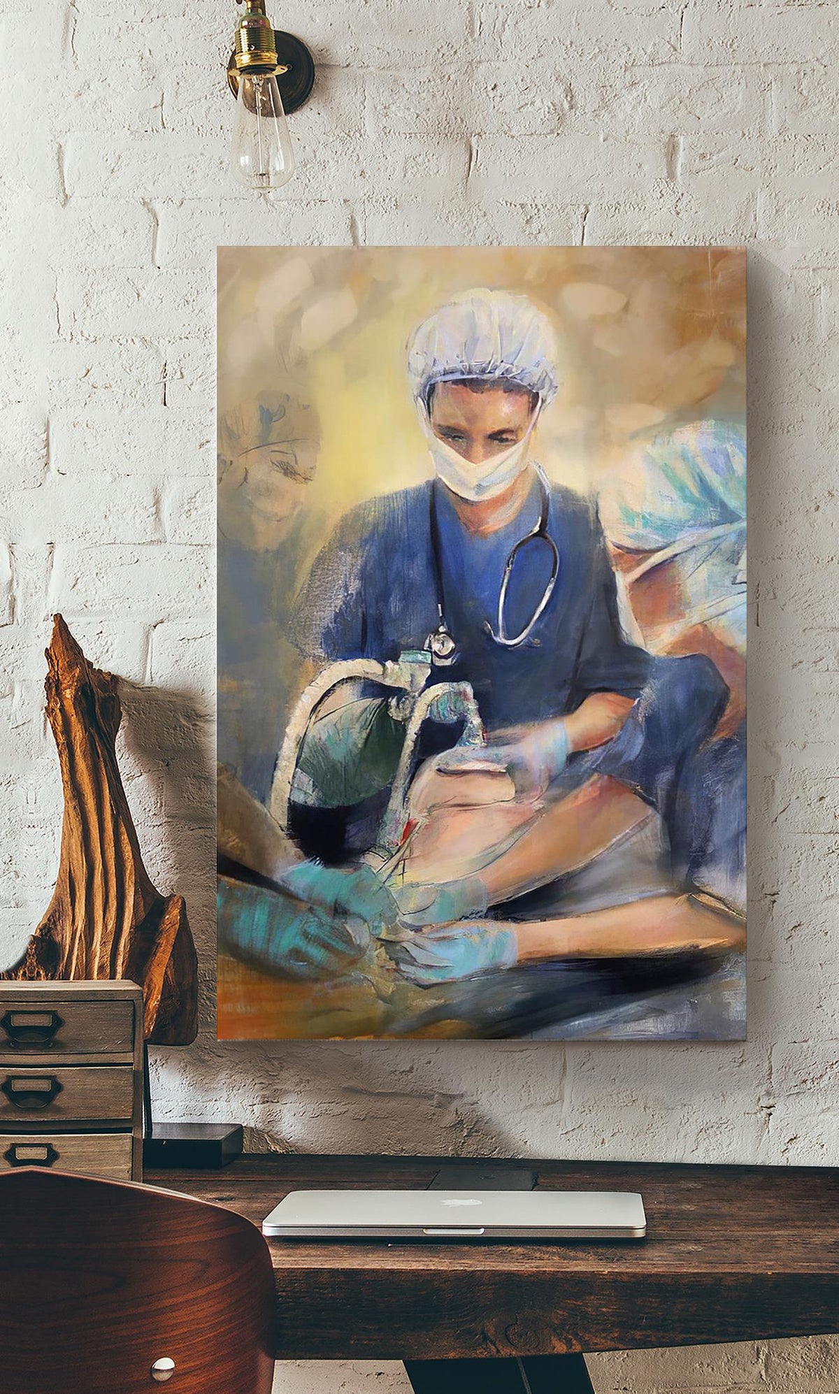 Nurse Anesthesia Art Nurse Life Wall Art Nurse's Day Gift Canvas Framed Prints, Canvas