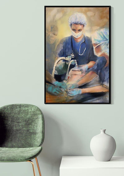Nurse Anesthesia Art Nurse Life Wall Art Nurse's Day Gift Canvas Framed Prints, Canvas