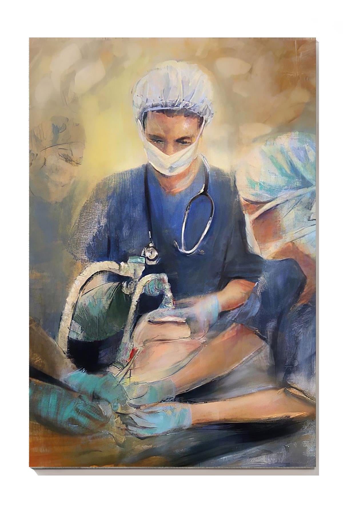 Nurse Anesthesia Art Nurse Life Wall Art Nurse's Day Gift Canvas Framed Prints, Canvas