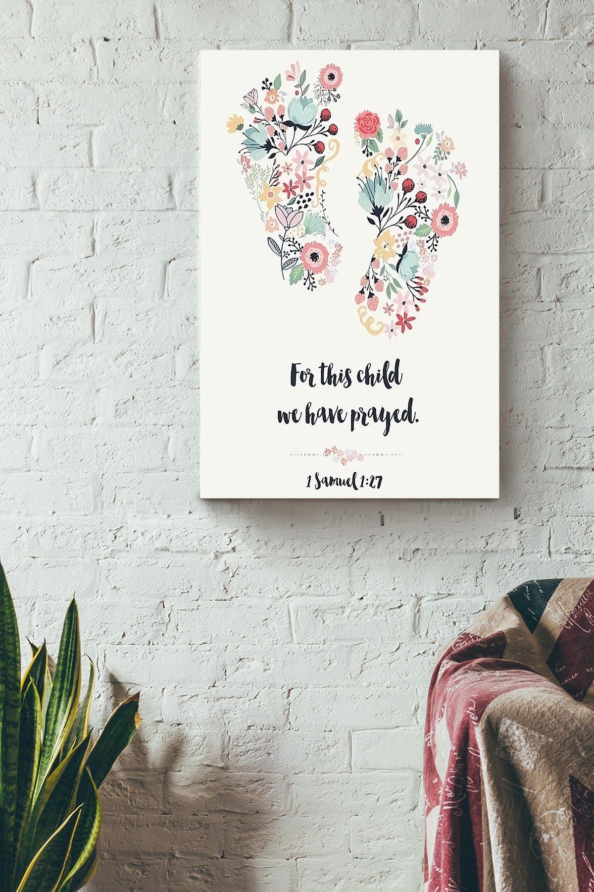 Personalized For This Child We Have Prayed For Kids Birthday Gift Canvas