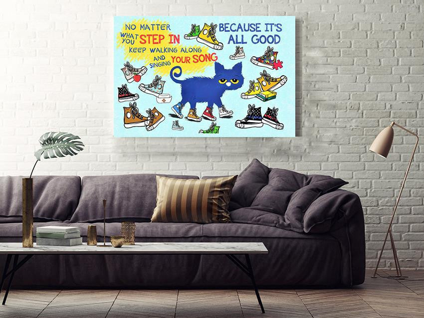 No Matter What You Step You Teacher Wall Art For Children Room Decor Framed Prints, Canvas