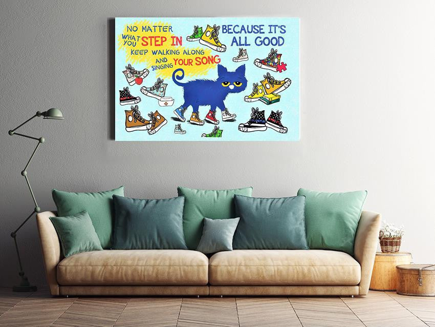 No Matter What You Step You Teacher Wall Art For Children Room Decor Framed Prints, Canvas