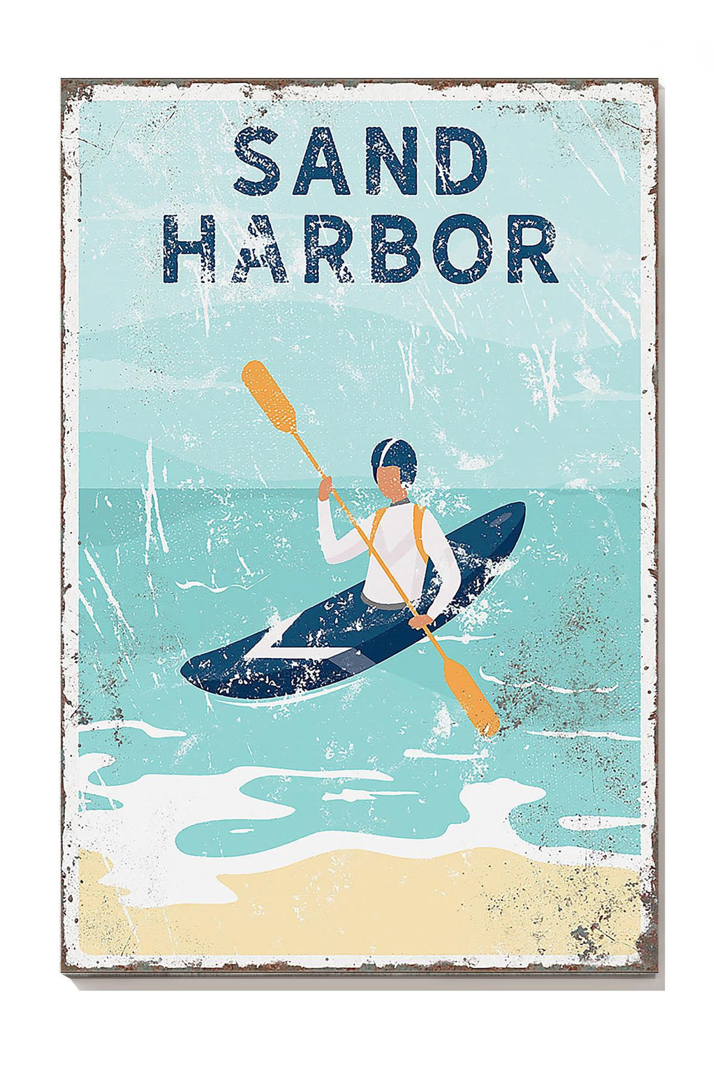 Rowing Sand Harbor Wall Art For Rowing Lover Beach House Decor Birthday Gift Canvas Gallery Wrapped Canvas Framed Gift Idea Framed Prints, Canvas