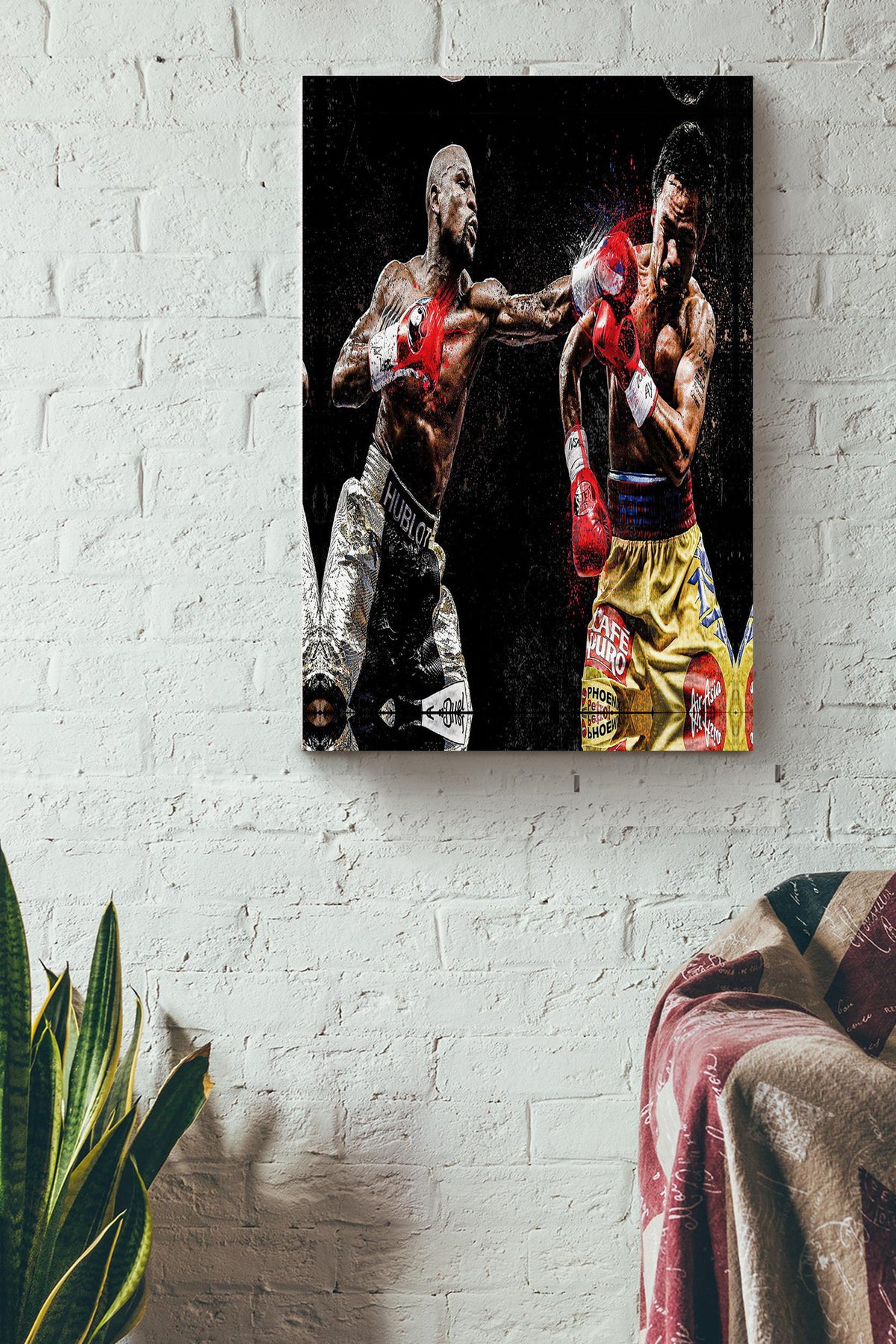 Loyd Mayweather Vs Manny Pacquiao Poster Sport Wall Art Gift For Boxer, Boxing Lover, Loyd Mayweather Fan, Manny Pacquiao Fan Canvas Framed Prints, Canvas