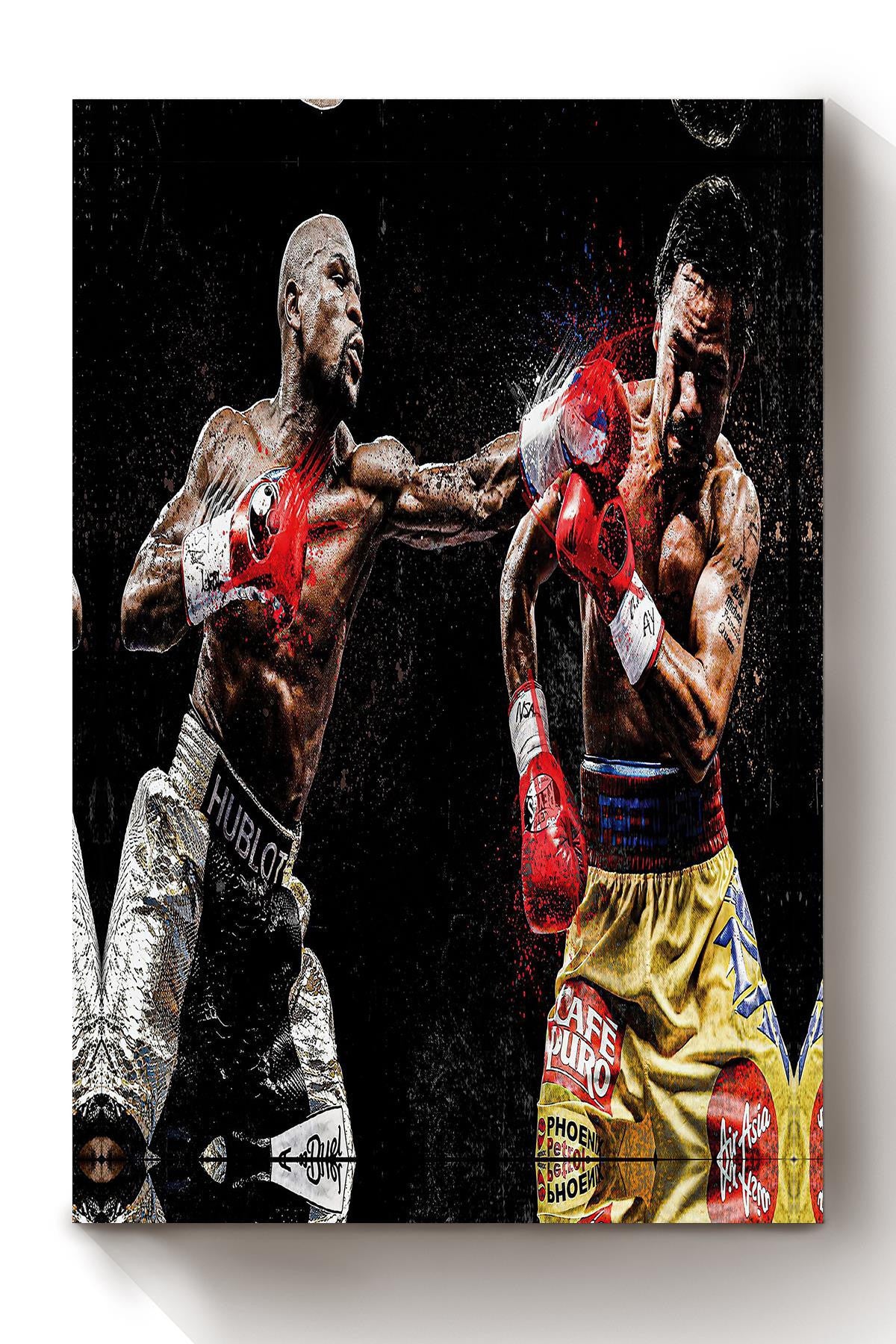 Loyd Mayweather Vs Manny Pacquiao Poster Sport Wall Art Gift For Boxer, Boxing Lover, Loyd Mayweather Fan, Manny Pacquiao Fan Canvas Framed Prints, Canvas