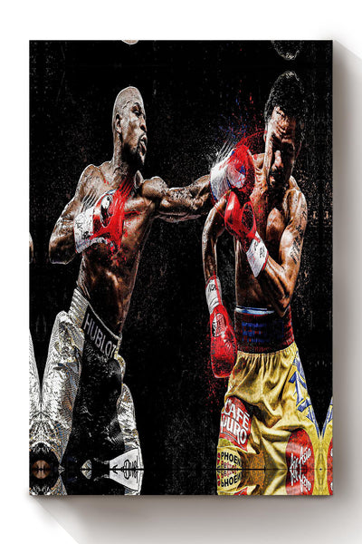 Loyd Mayweather Vs Manny Pacquiao Poster Sport Wall Art Gift For Boxer, Boxing Lover, Loyd Mayweather Fan, Manny Pacquiao Fan Canvas Framed Prints, Canvas