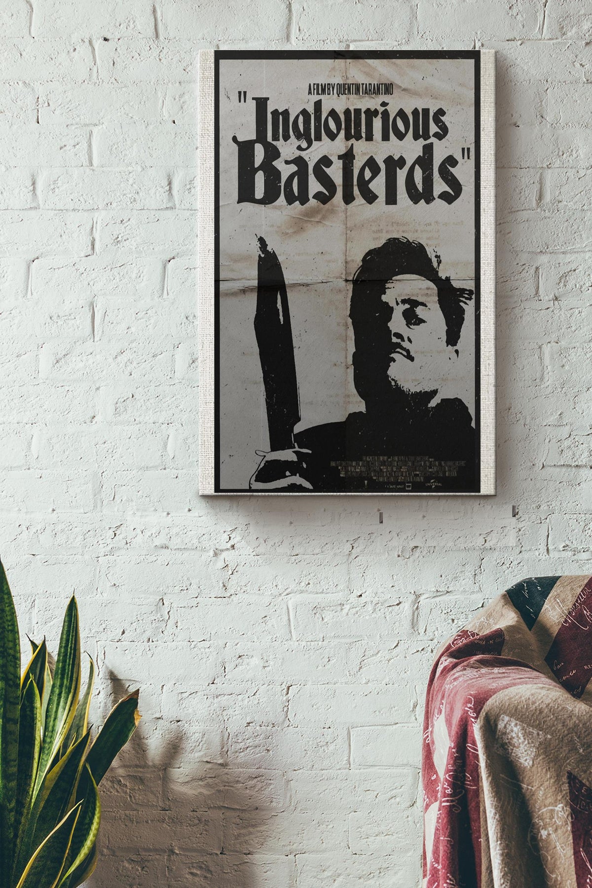 Inglorious Basterds Retro Poster Canvas Gallery Wrapped Canvas Framed Gift Idea