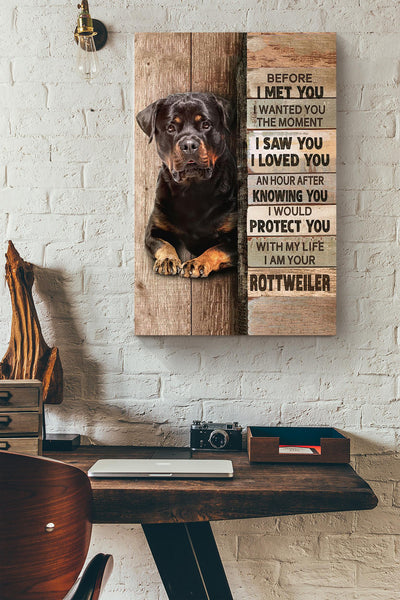 Rottweiler Thankful For Foster Care Quotes Gift For Dog Mom Dog Lover Canvas