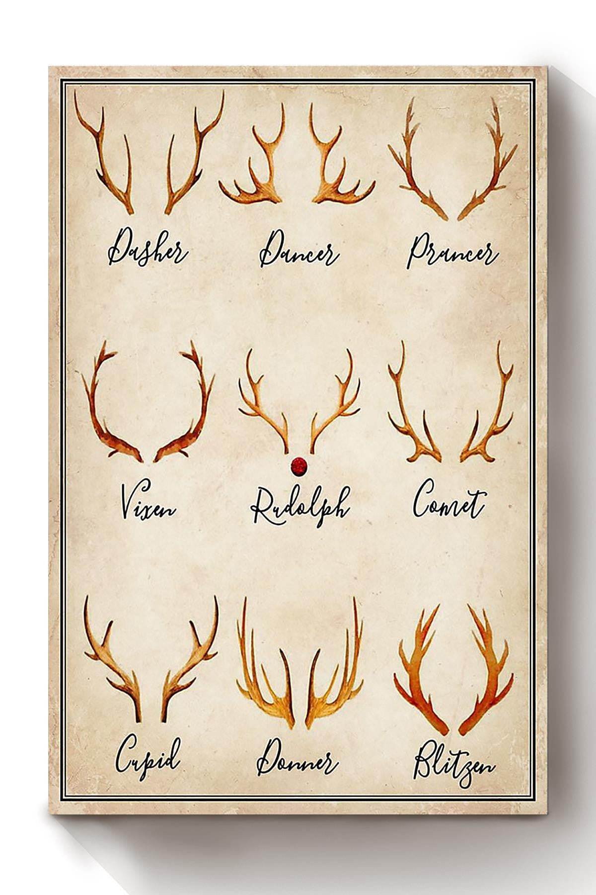 Santa Clause's Reindeer Rudolph The Red Nosed Fairy Tales Story For Child Kids In Christmas Canvas