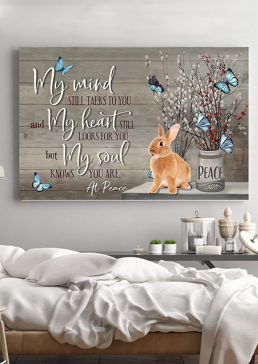 My Soul Knows You Are At Peace Memorial Quote Wall Art Gift For Memorial Day 01 Framed Prints, Canvas