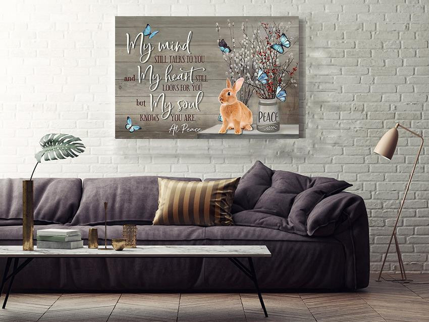 My Soul Knows You Are At Peace Memorial Quote Wall Art Gift For Memorial Day 01 Framed Prints, Canvas