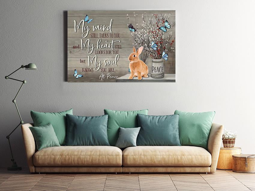 My Soul Knows You Are At Peace Memorial Quote Wall Art Gift For Memorial Day 01 Framed Prints, Canvas