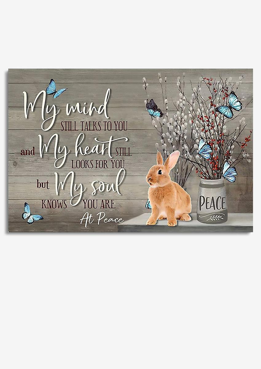 My Soul Knows You Are At Peace Memorial Quote Wall Art Gift For Memorial Day 01 Framed Prints, Canvas