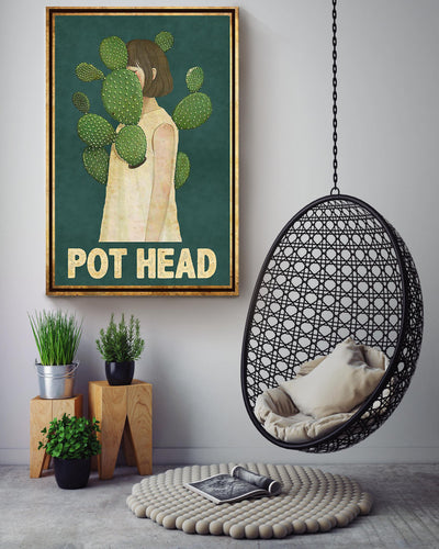 Pot Head Girl Cantus Poster For Home Decor Girlfriend Gift Canvas