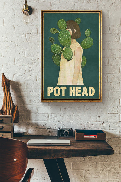 Pot Head Girl Cantus Poster For Home Decor Girlfriend Gift Canvas