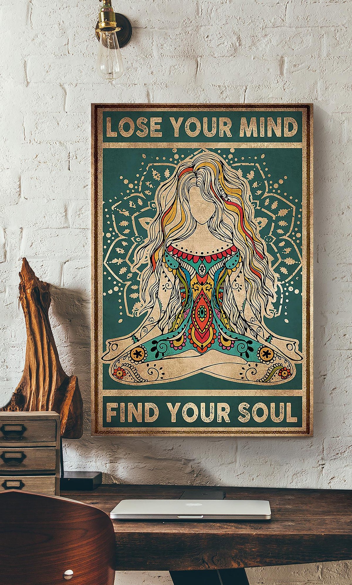 Lose Your Mind Find Your Soul Hippie Soul Print For Vintage Yoga Girl Gift Canvas